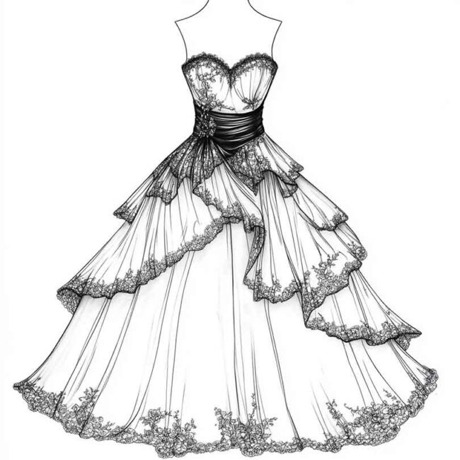 vestidos de prenda para colorir 7 vestidos de prenda para colorir 7