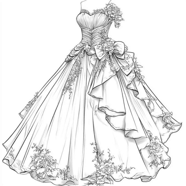 vestidos de prenda para colorir 8 vestidos de prenda para colorir 8