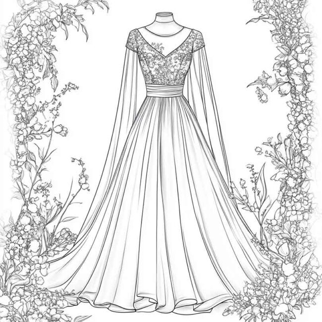vestidos de prenda para colorir 18 vestidos de prenda para colorir 18