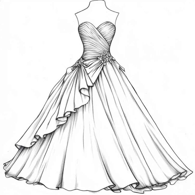 vestidos de prenda para colorir 4 vestidos de prenda para colorir 4