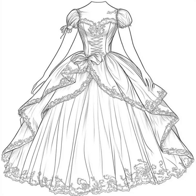 vestidos de prenda para colorir 15 vestidos de prenda para colorir 15