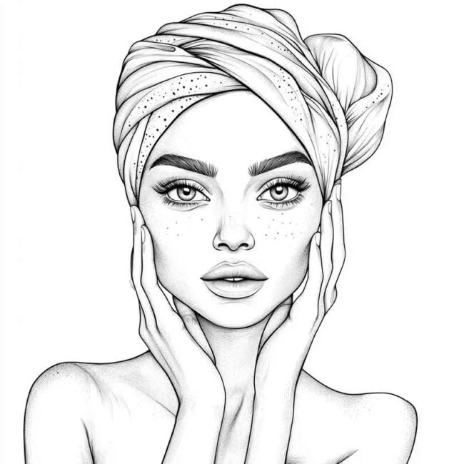 skincare para colorir 9
