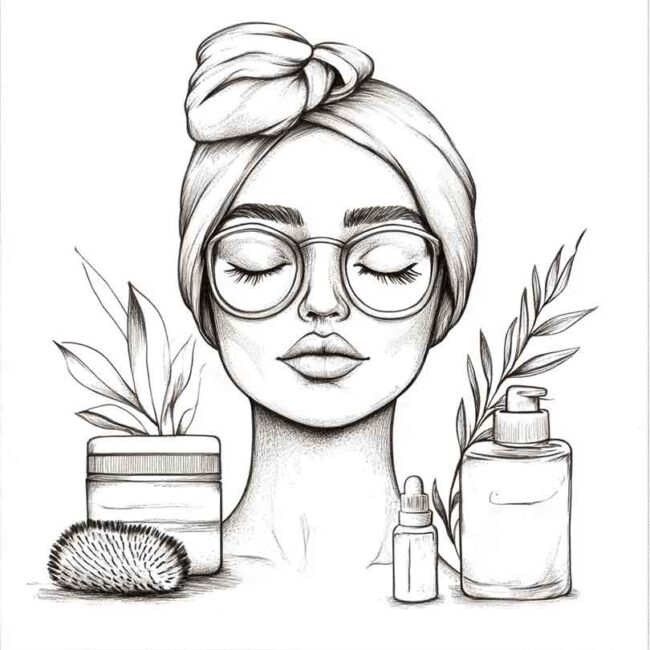 skincare para colorir 8