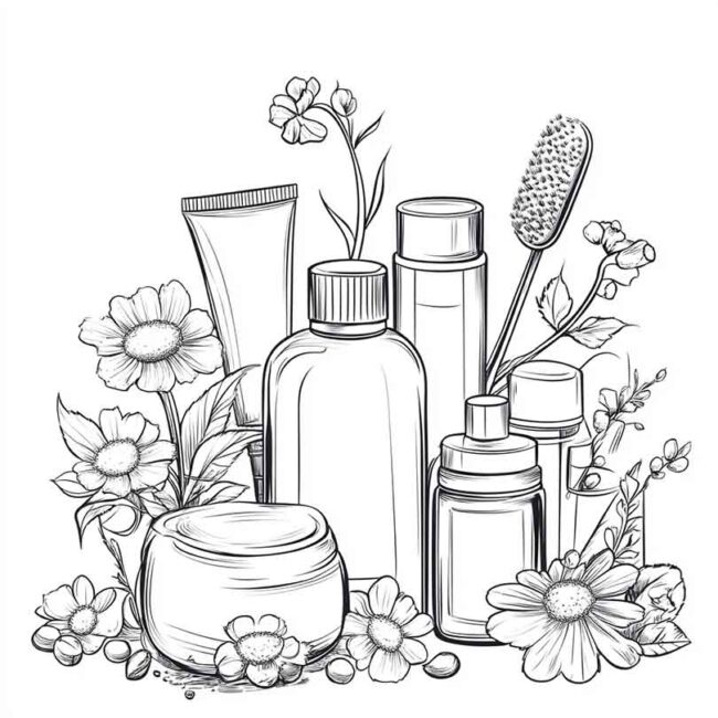 skincare para colorir 6
