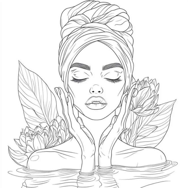 skincare para colorir 15
