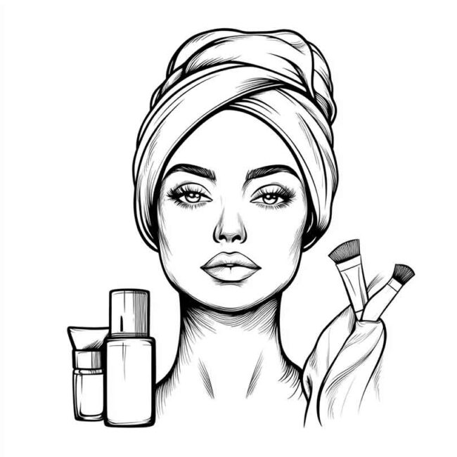 skincare para colorir 29