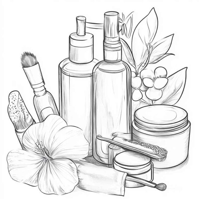 skincare para colorir 27