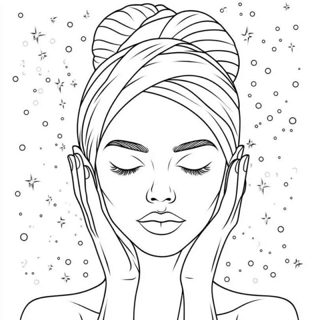 skincare para colorir 14