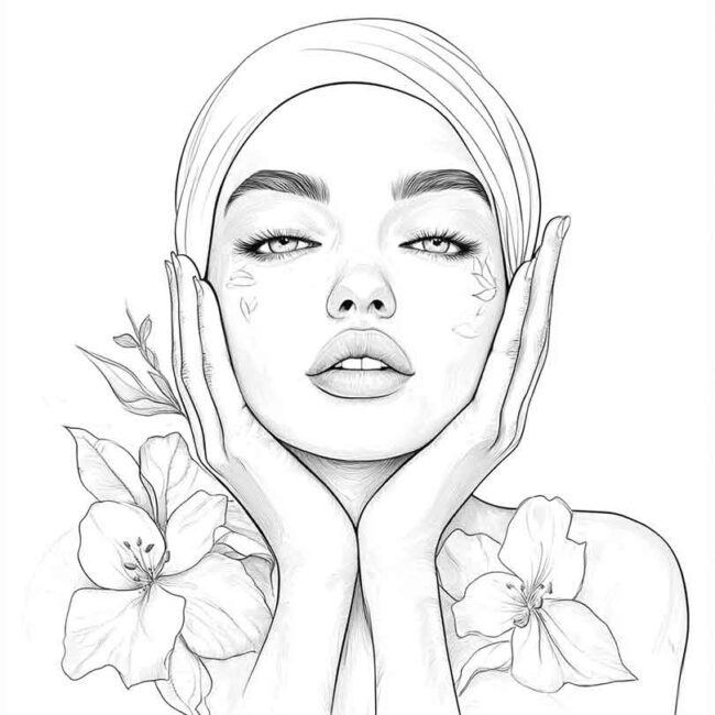 skincare para colorir 16