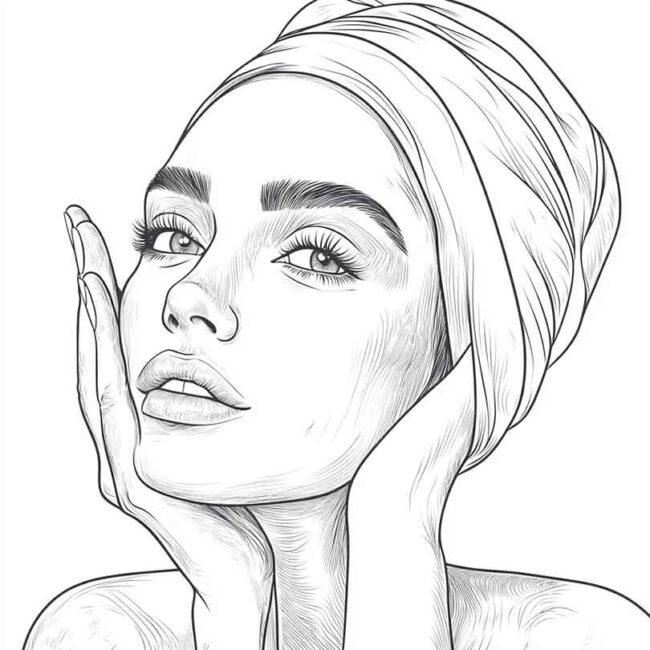 skincare para colorir 17