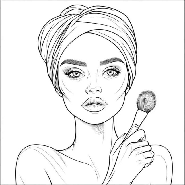 skincare para colorir 2