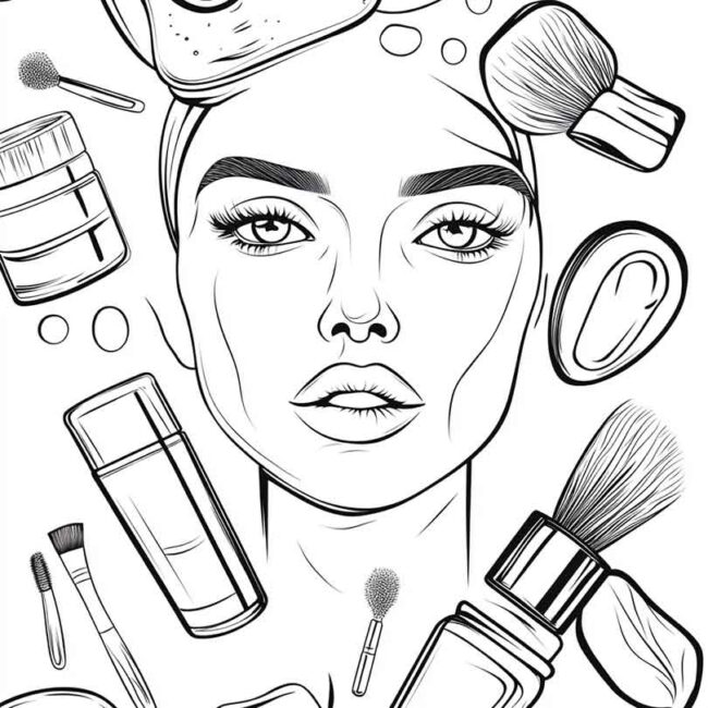 skincare para colorir 20