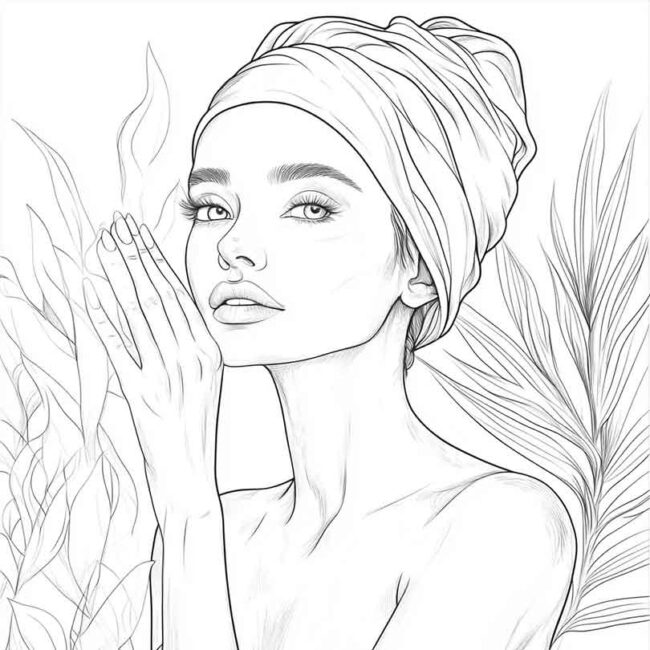 skincare para colorir 25