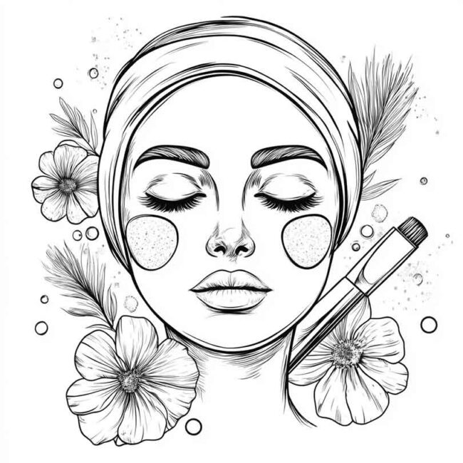 skincare para colorir 13