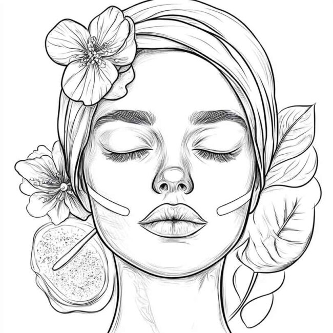 skincare para colorir 24
