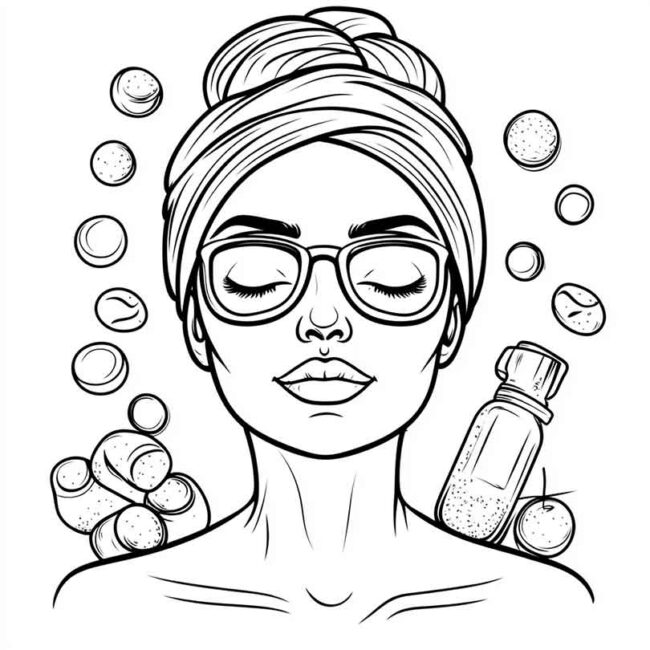 skincare para colorir 19