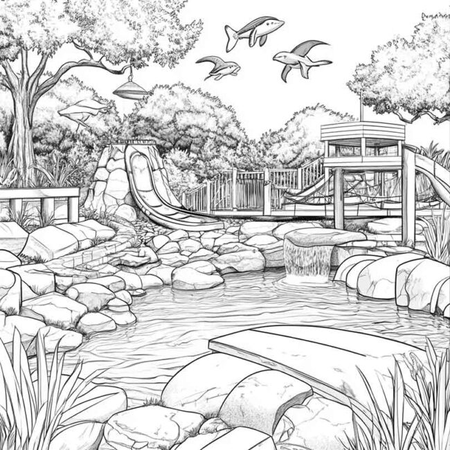 parque aquatico para colorir 9