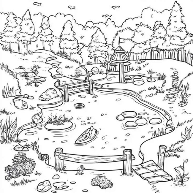 parque aquatico para colorir 1
