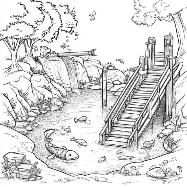 parque aquatico para colorir 6