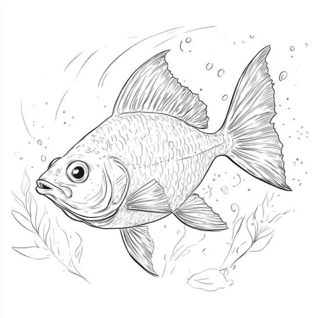 peixe pacu para colorir 3