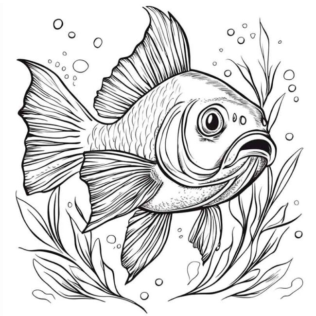 peixe pacu para colorir 5