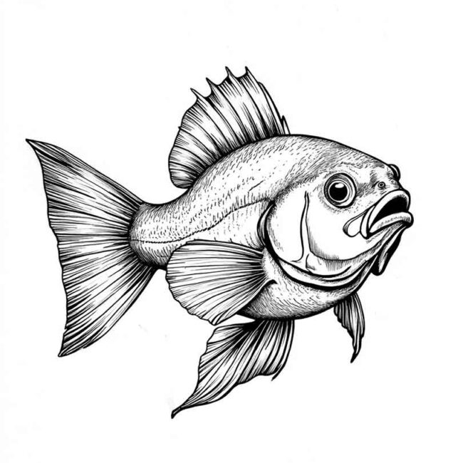 peixe pacu para colorir 11