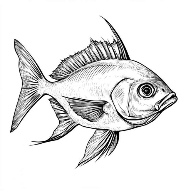peixe pacu para colorir 1