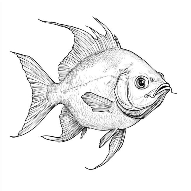 peixe pacu para colorir 17