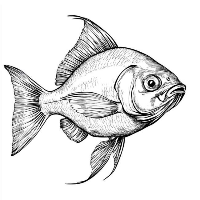 peixe pacu para colorir 18