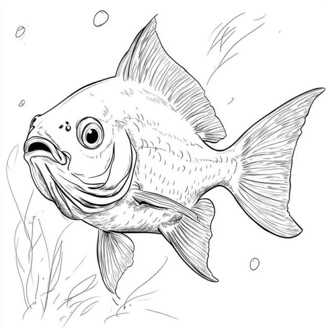 peixe pacu para colorir 13