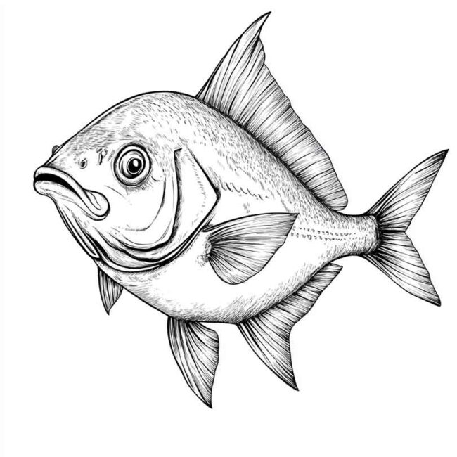 peixe pacu para colorir 2