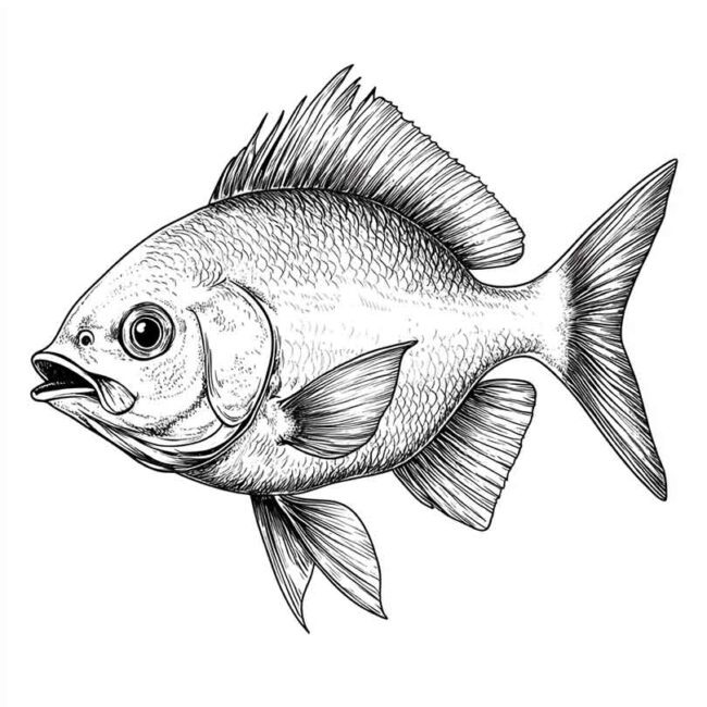 peixe pacu para colorir 10