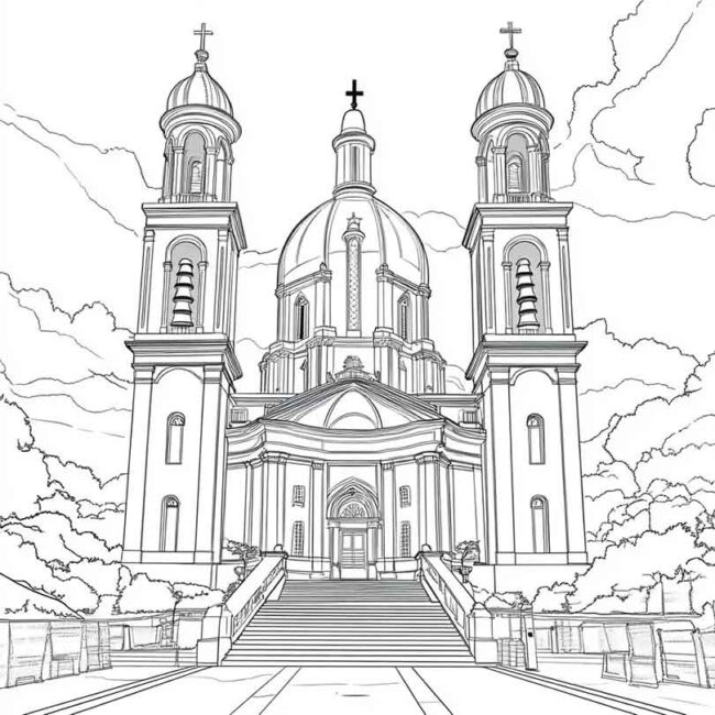 basilica nossa senhora de aparecida para colorir 5 basilica nossa senhora de aparecida para colorir 5