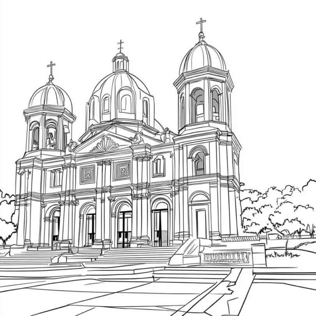 basilica nossa senhora de aparecida para colorir 2 basilica nossa senhora de aparecida para colorir 2