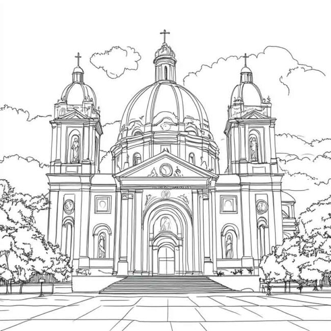 basilica nossa senhora de aparecida para colorir 14 basilica nossa senhora de aparecida para colorir 14