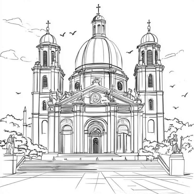 basilica nossa senhora de aparecida para colorir 1 basilica nossa senhora de aparecida para colorir 1