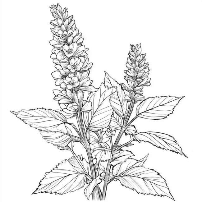 erva cidreira para colorir 9 erva cidreira para colorir 9