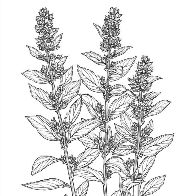 erva cidreira para colorir 22 erva cidreira para colorir 22