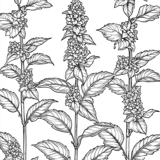 erva cidreira para colorir 20 erva cidreira para colorir 20