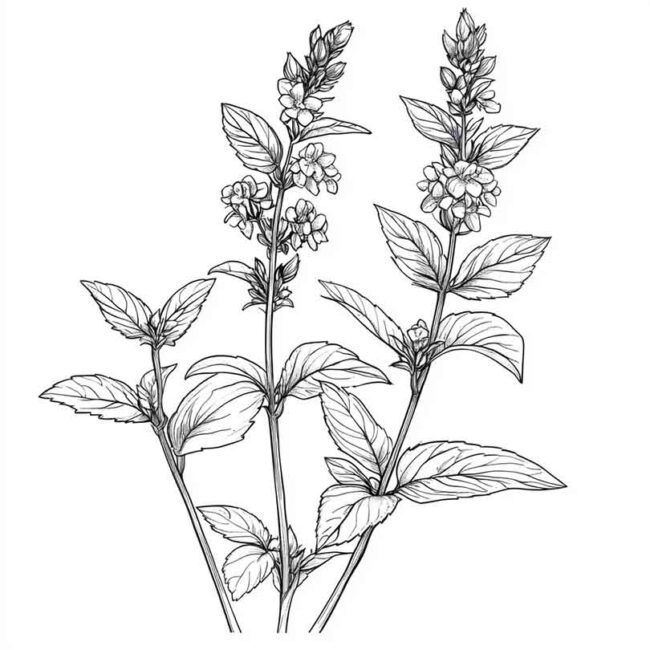 erva cidreira para colorir 23 erva cidreira para colorir 23