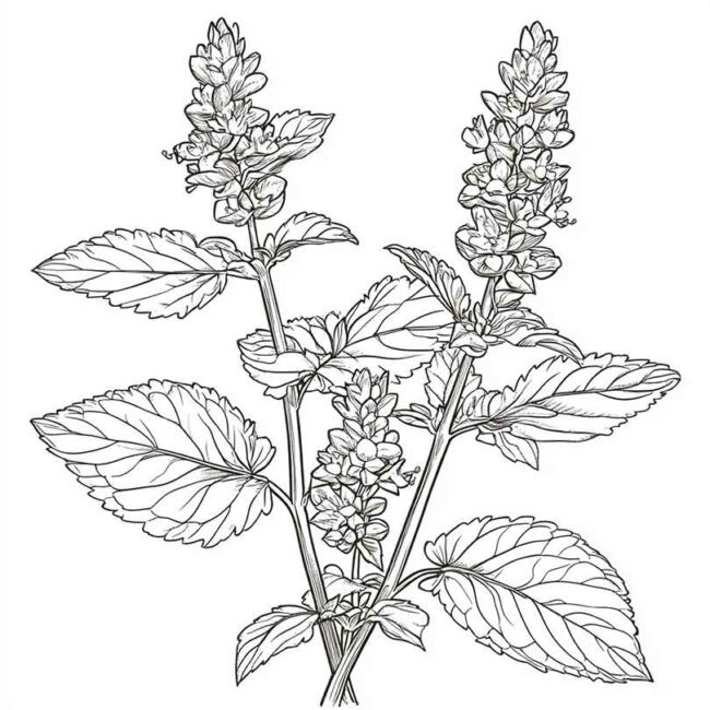 erva cidreira para colorir 25 erva cidreira para colorir 25