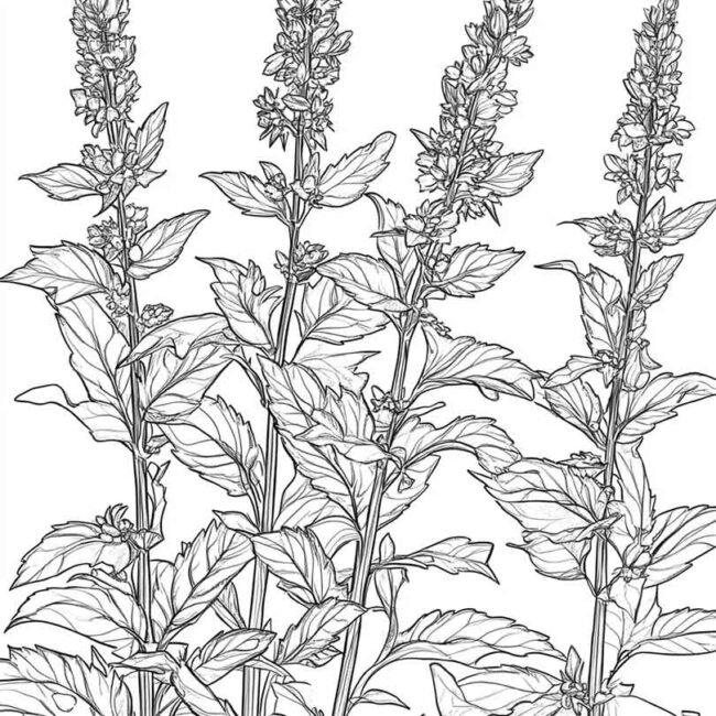 erva cidreira para colorir 21 erva cidreira para colorir 21