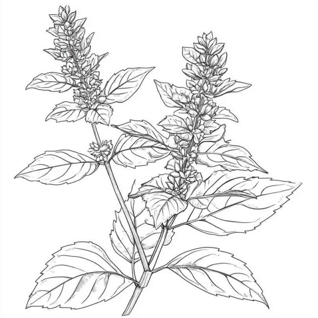 erva cidreira para colorir 10 erva cidreira para colorir 10