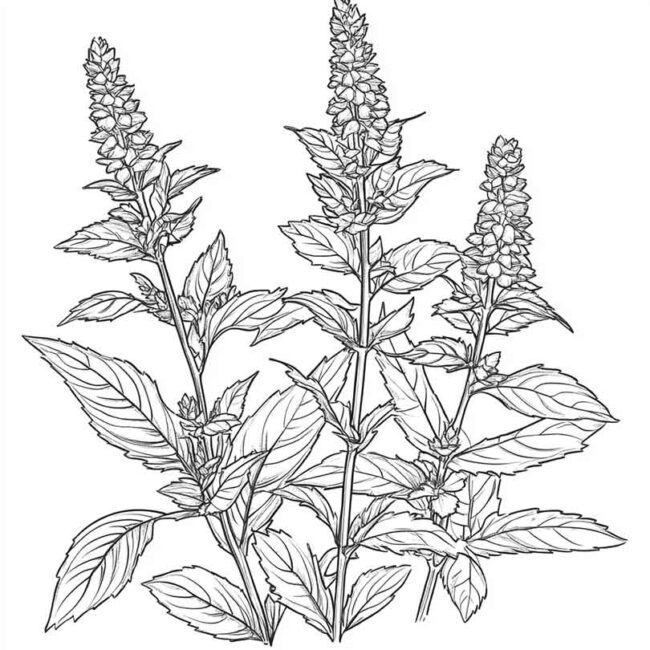 erva cidreira para colorir 15 erva cidreira para colorir 15