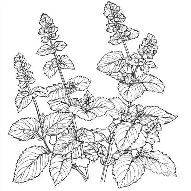 erva cidreira para colorir 16 erva cidreira para colorir 16
