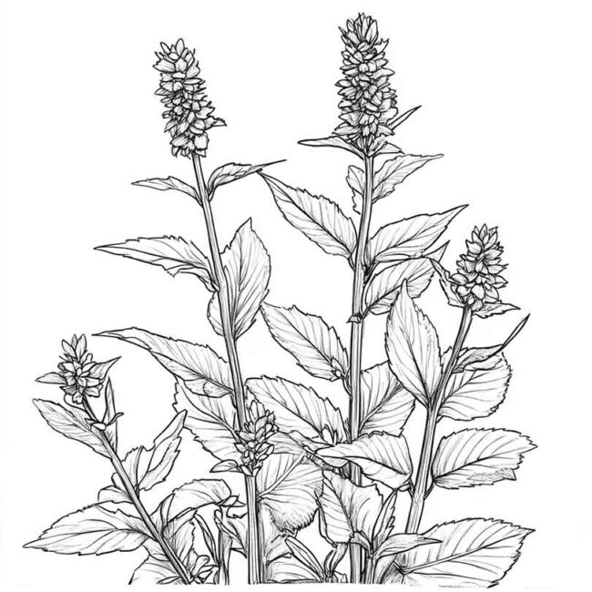 erva cidreira para colorir 24 erva cidreira para colorir 24
