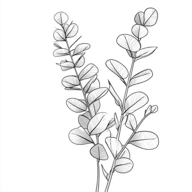 desenhos de eucalipto para colorir 3