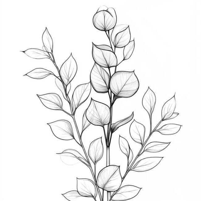 desenhos de eucalipto para colorir 14