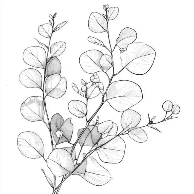 desenhos de eucalipto para colorir 23