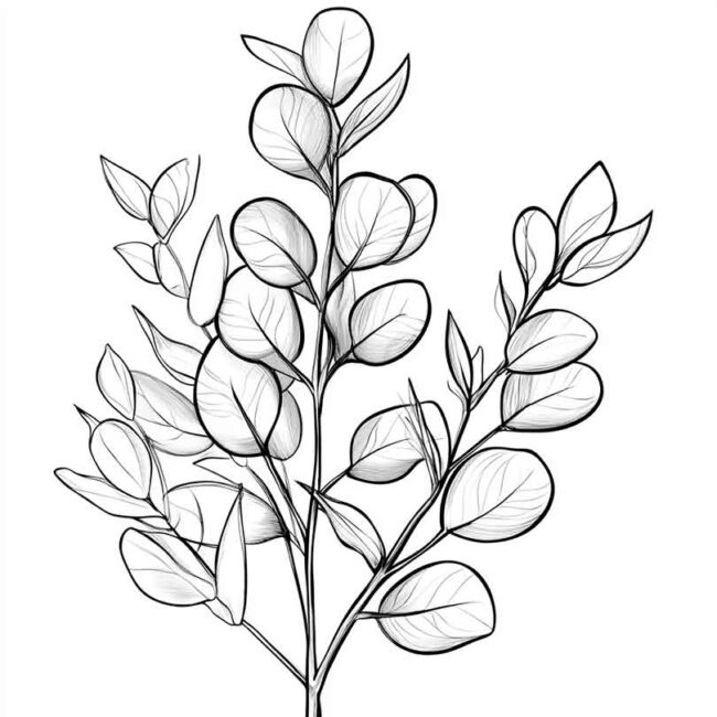 desenhos de eucalipto para colorir 12